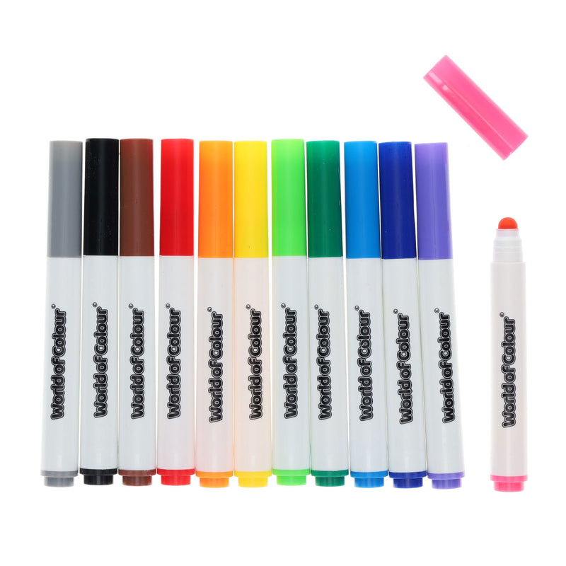 World of Colour Washable Toddler Markers - Pack of 12