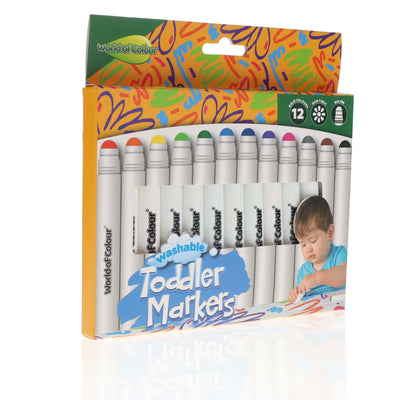 World of Colour Washable Toddler Markers - Pack of 12