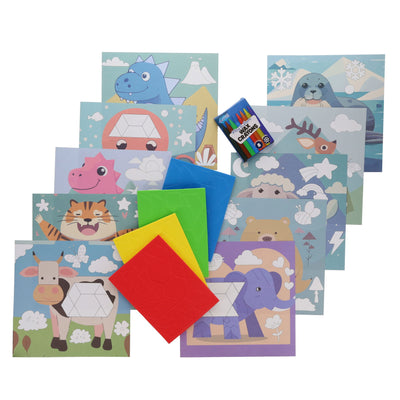 Clever Kidz Play & Learn Animal Tangram - 102 Pieces