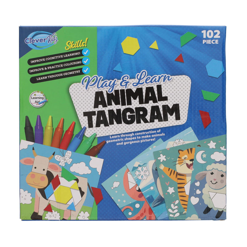 Clever Kidz Play & Learn Animal Tangram - 102 Pieces