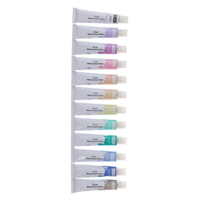 Icon Pastel Watercolor Paint Tubes - 12ml - Pack of 12