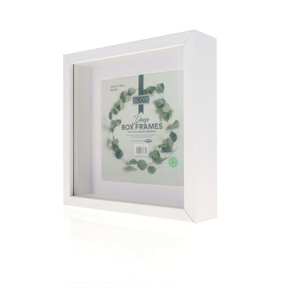 Icon Deep Box Frame - White - 16cm X 16cm