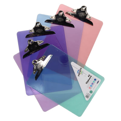 Premto Pastel A4 Clipboard Transparent - Pack of 5