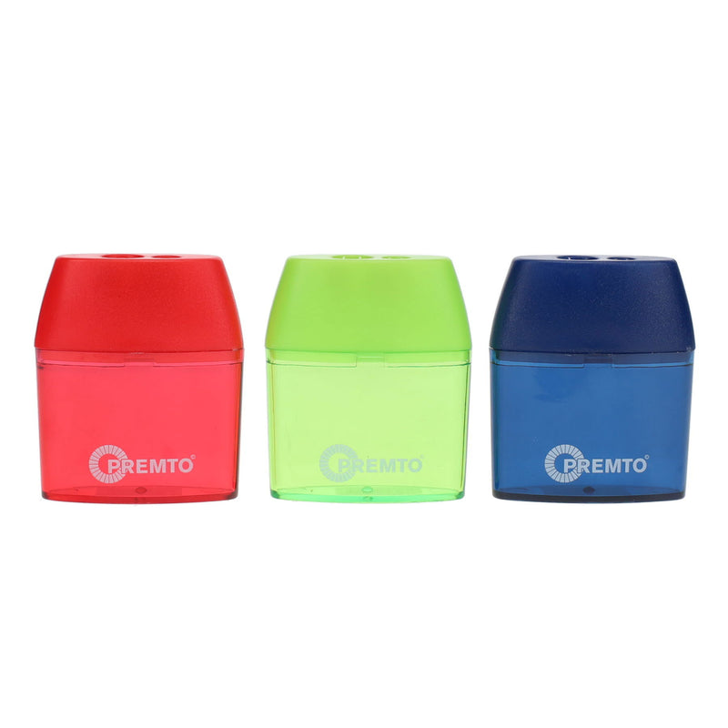 Premto Twin Hole Pencil Sharpener - Box of 18