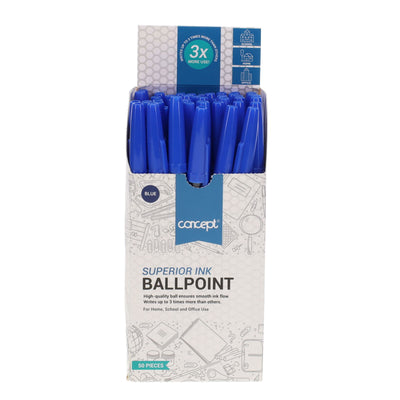 Concept Ballpoint Pens - Blue - Box 50