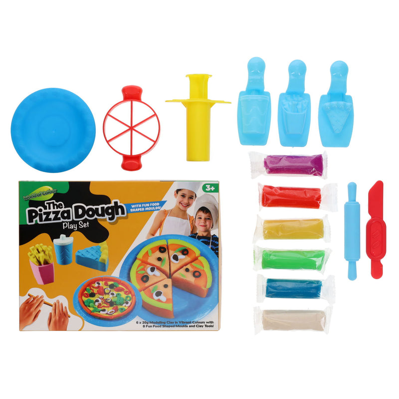 World of Colour The Pizza Dough Play Set - 6 x 20g