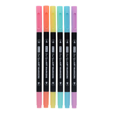 Icon Quick Drying Art Markers - Pastel - Pack of 6