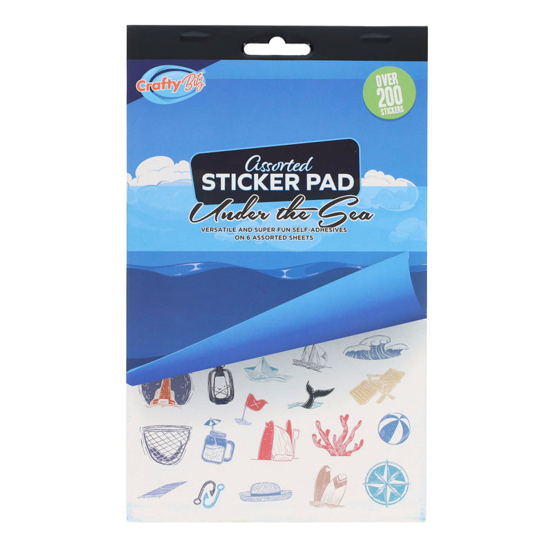 Crafty Bitz 200+ Assorted Sticker Pad - Under the Sea