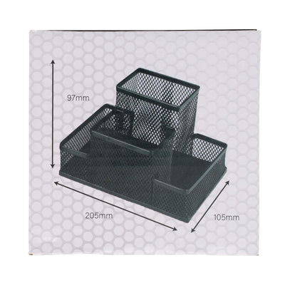 Concept Multifunctional Metal Desk Tidy - Black