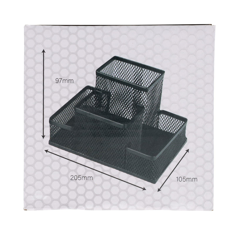 Concept Multifunctional Metal Desk Tidy - Black