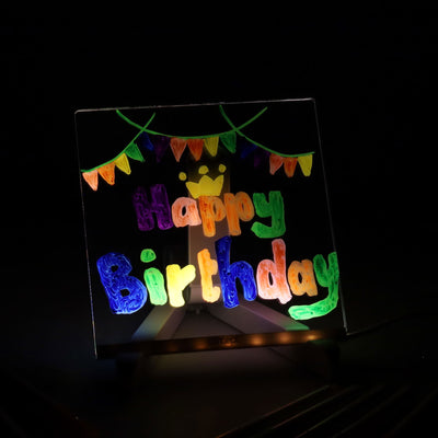 Concept Acrylic LED Notice Board - 150 x 150mm