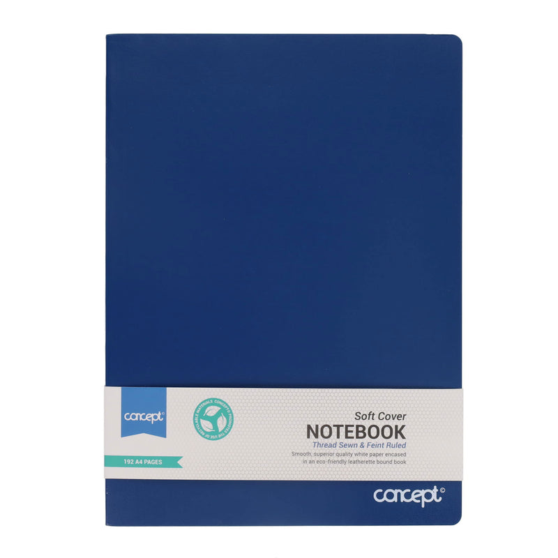 Concept A4 Soft Cover Notebook - 192 Pages - Blue