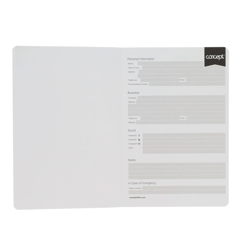 Concept A5 Soft Cover Notebook - 192 Pages - Blue