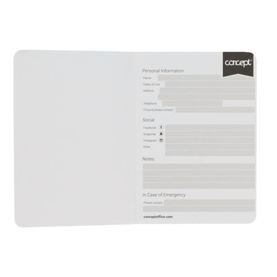 Concept A6 Soft Cover Notebook - 192 Pages - Blue