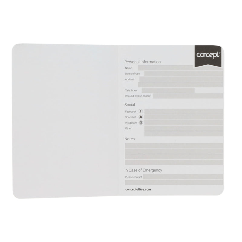 Concept A6 Soft Cover Notebook - 192 Pages - Blue