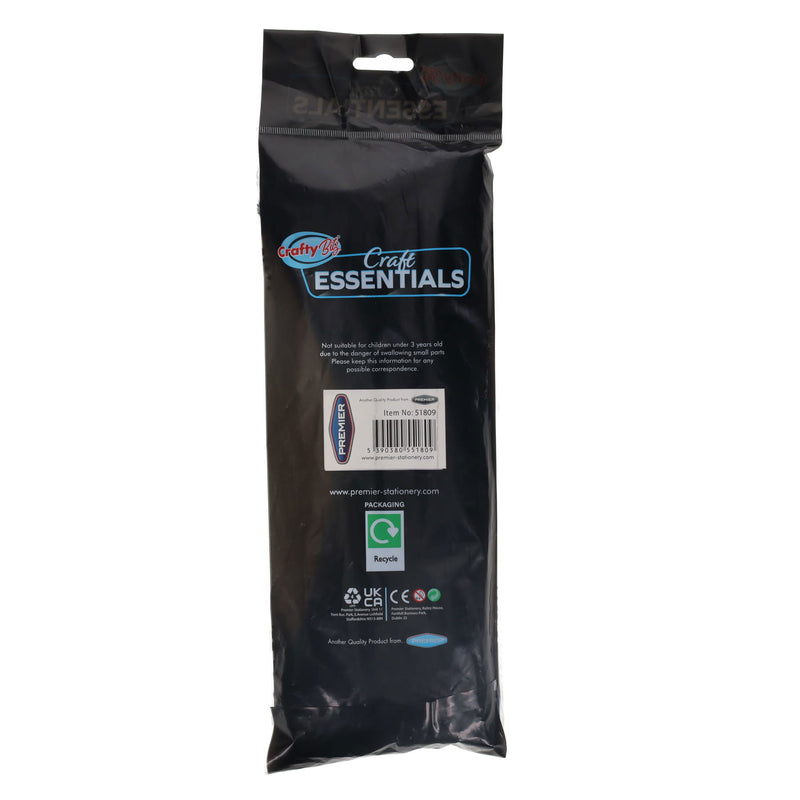 Crafty Bitz 12inch Pipe Cleaners - Black - Pack of 50
