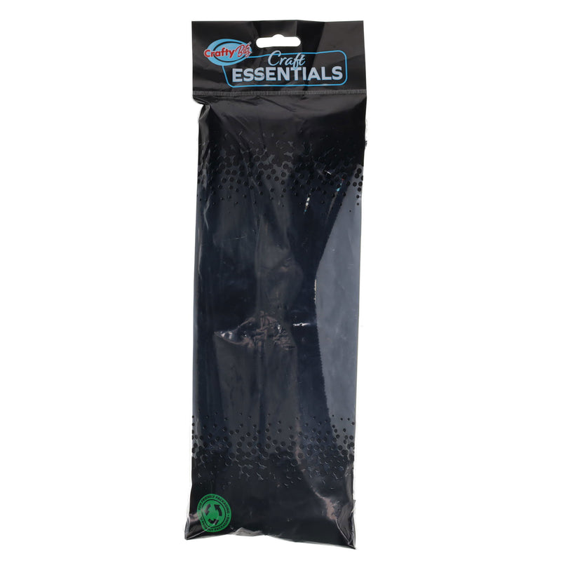 Crafty Bitz 12inch Pipe Cleaners - Black - Pack of 50