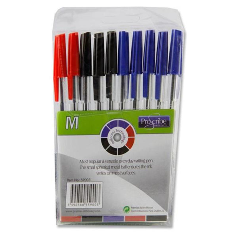 Pro:Scribe Ballpoint Pens - Wallet of 10