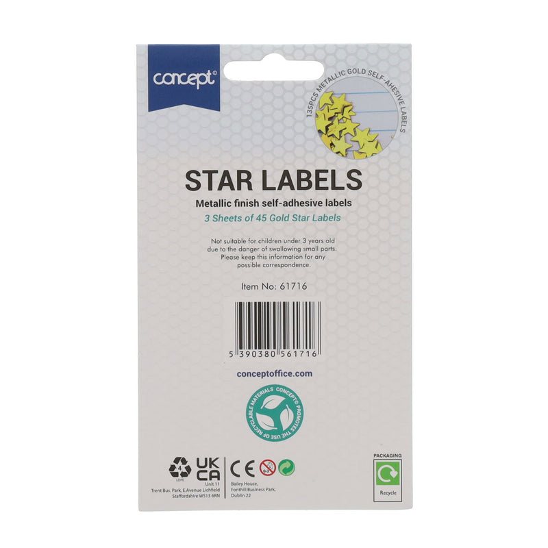 Concept Gold Stars - Pack of 135