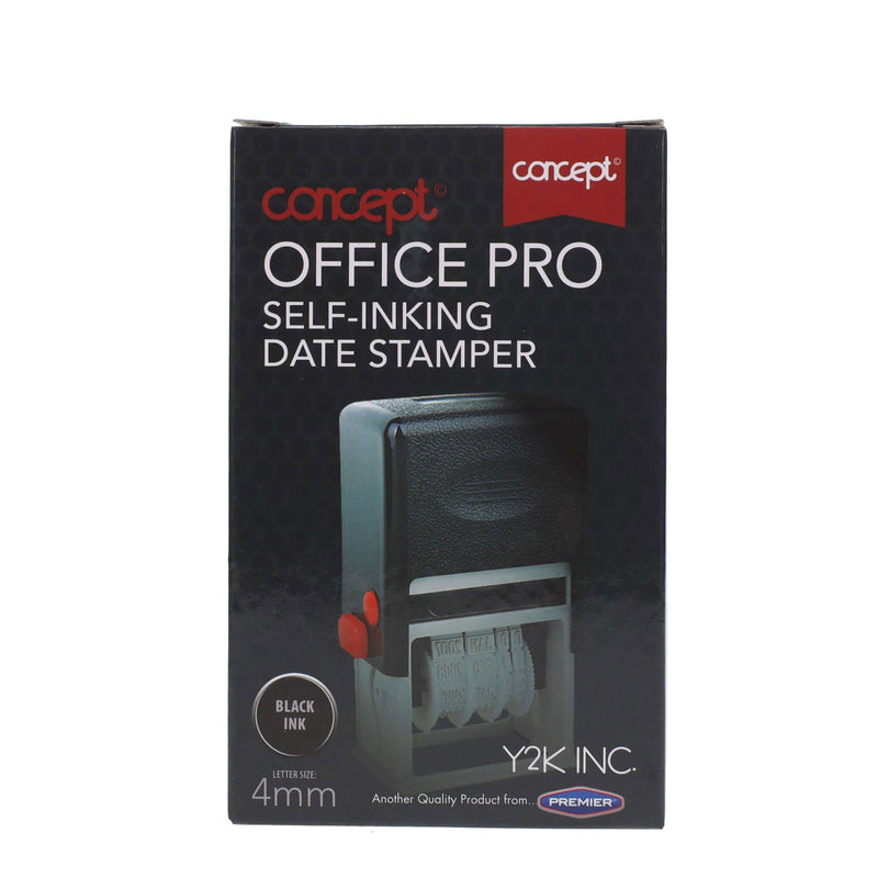 Concept Office Pro Self-Inking Date Stamper - Black Ink