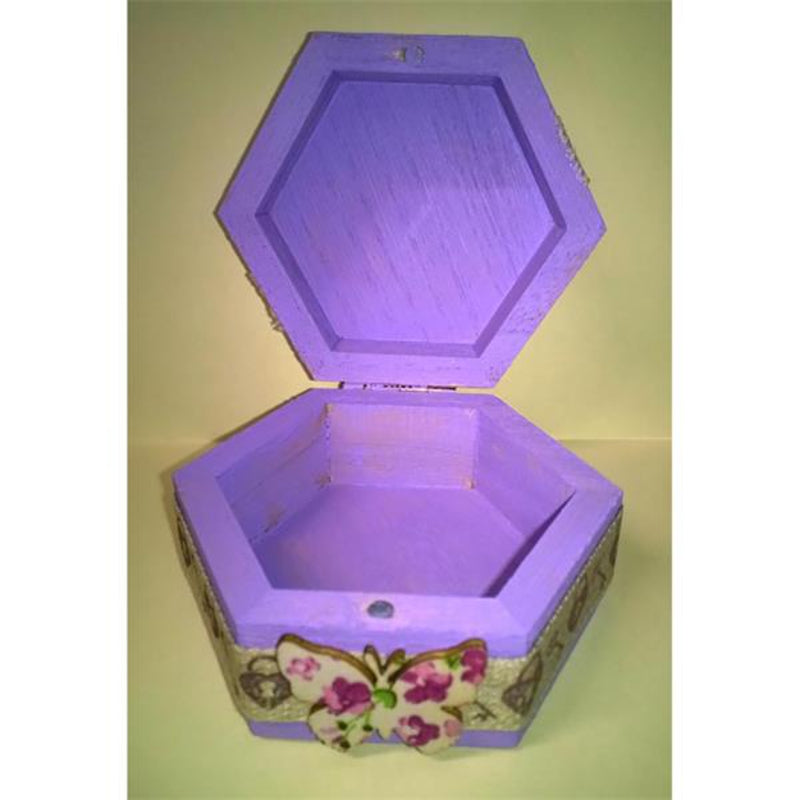 Icon Wooden Box - 90mm x 45mm - Hexagon