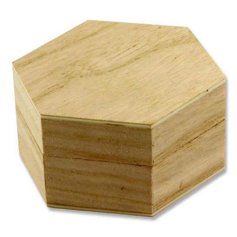 Icon Wooden Box - 90mm x 45mm - Hexagon