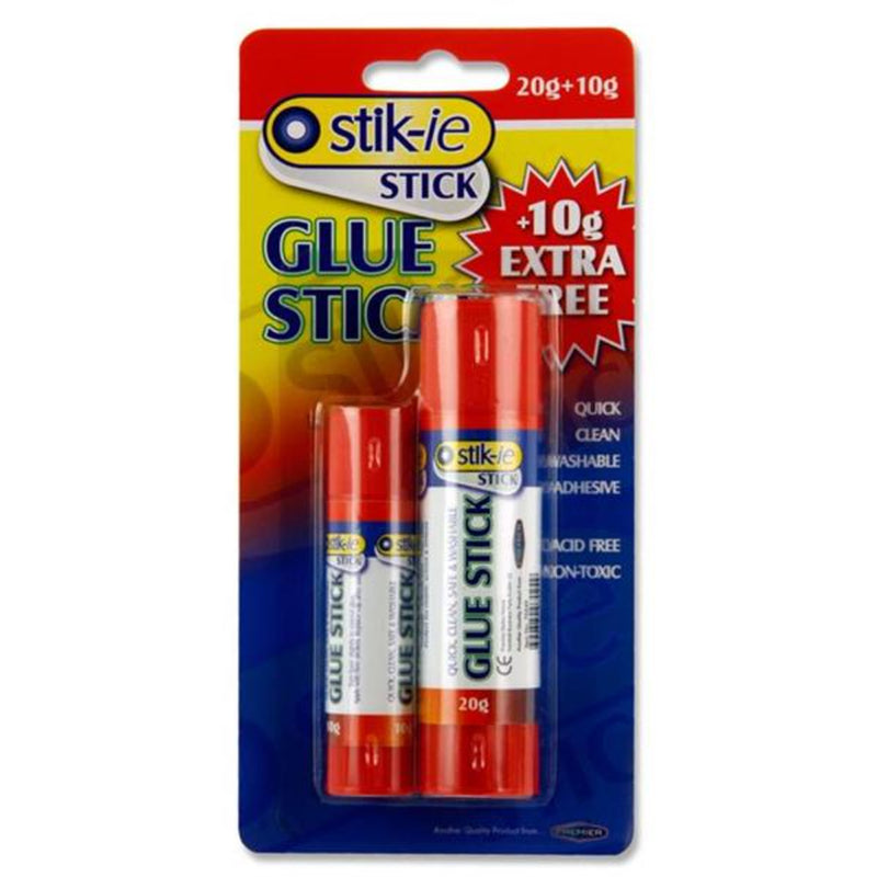 Stik-ie Glue Sticks - 20g & 10g - Pack of 2