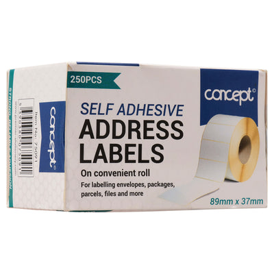 Concept Address Labels Roll - 89x37mm - 250 Labels