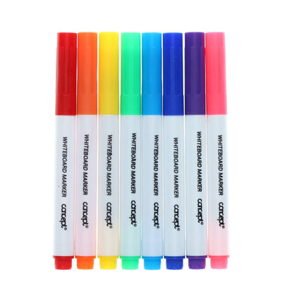 Concept Dry Wipe Whiteboard Markers with Bullet Tip - Pack of 8