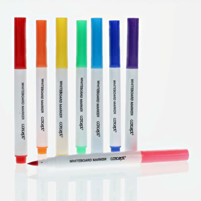 Concept Dry Wipe Whiteboard Markers with Bullet Tip - Pack of 8