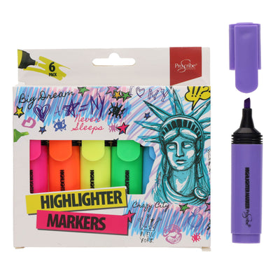 Pro:Scribe Highligher Markers - Pack of 6