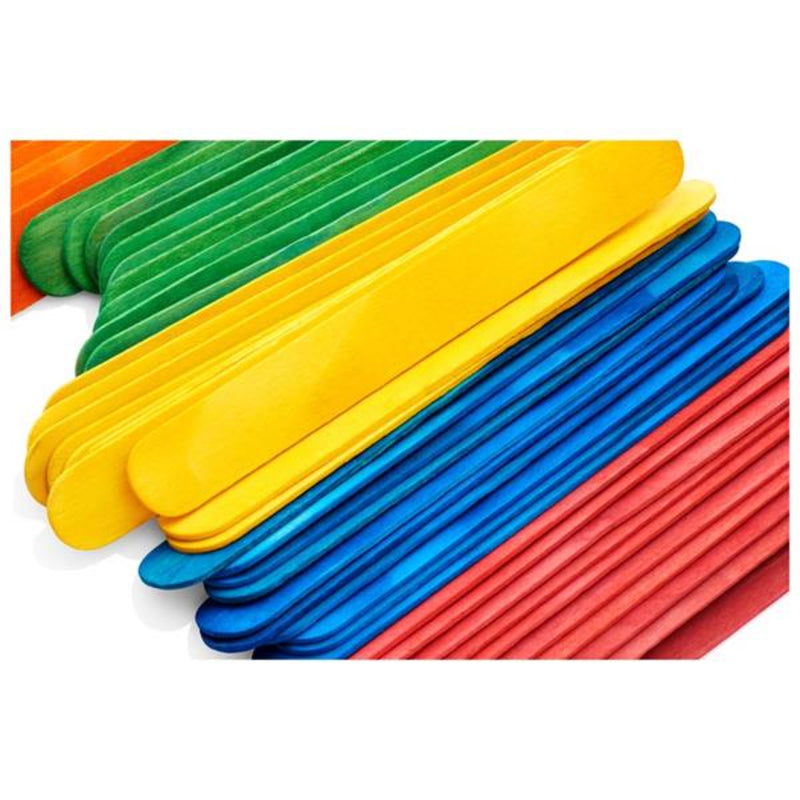 Crafty Bitz Jumbo Lollipop Sticks - Coloured - Pack of 200