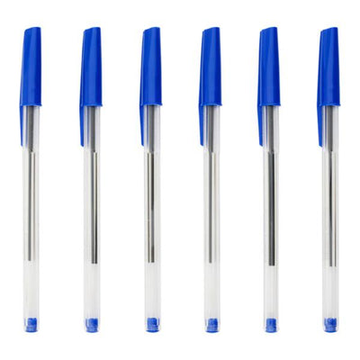 Pro:Scribe Ballpoint Pens - Blue Ink - Pack of 6