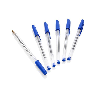 Pro:Scribe Ballpoint Pens - Blue Ink - Pack of 6