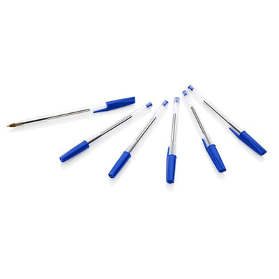 Pro:Scribe Ballpoint Pens - Blue Ink - Pack of 6