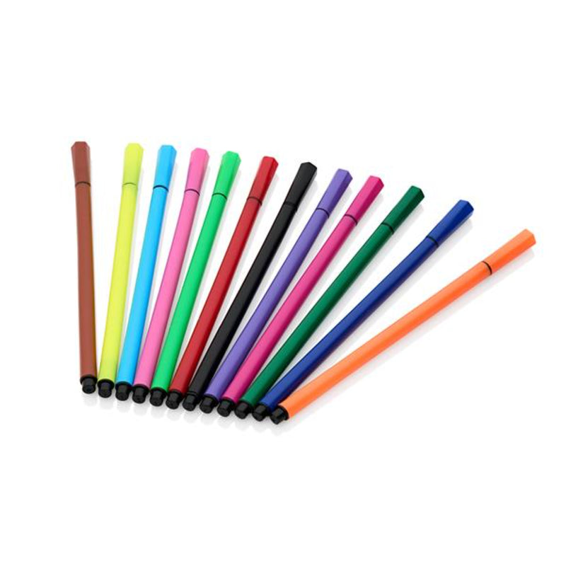 World of Colour Artistic Felt Tip Pens - Box of 12