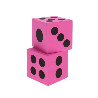 Clever Kidz Play & Learn  Giant Dice - Pink - Pack of 2