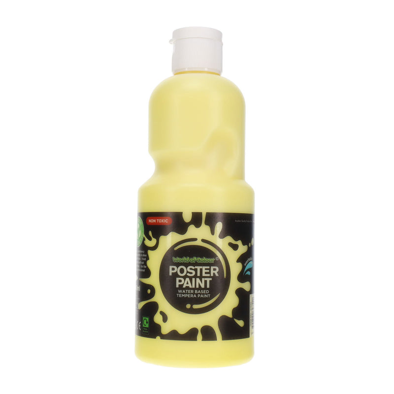 World of Colour Poster Paint 500ml - Lemon Yellow