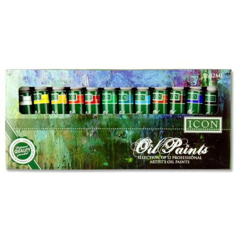 Icon Highest Quality Oil Paints - Box of 12