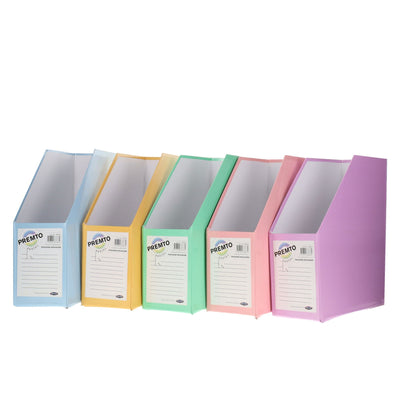 Premto Multipack | Pastel Magazine Organisers - Made of Heavy Duty Cardboard- Pack of 5