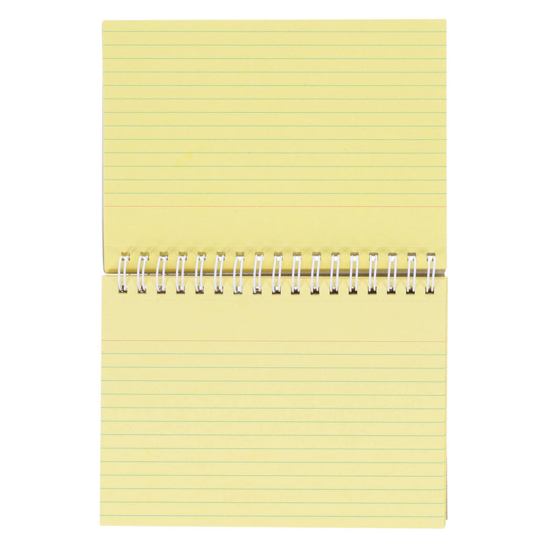 Concept 6 x 4 Spiral Bound Index Card - Yellow - Pack of 50