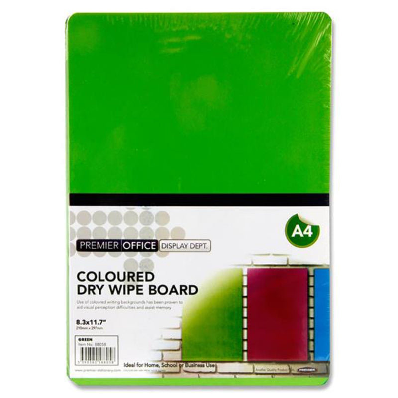 Premier Office A4 Dry Wipe Board - Green