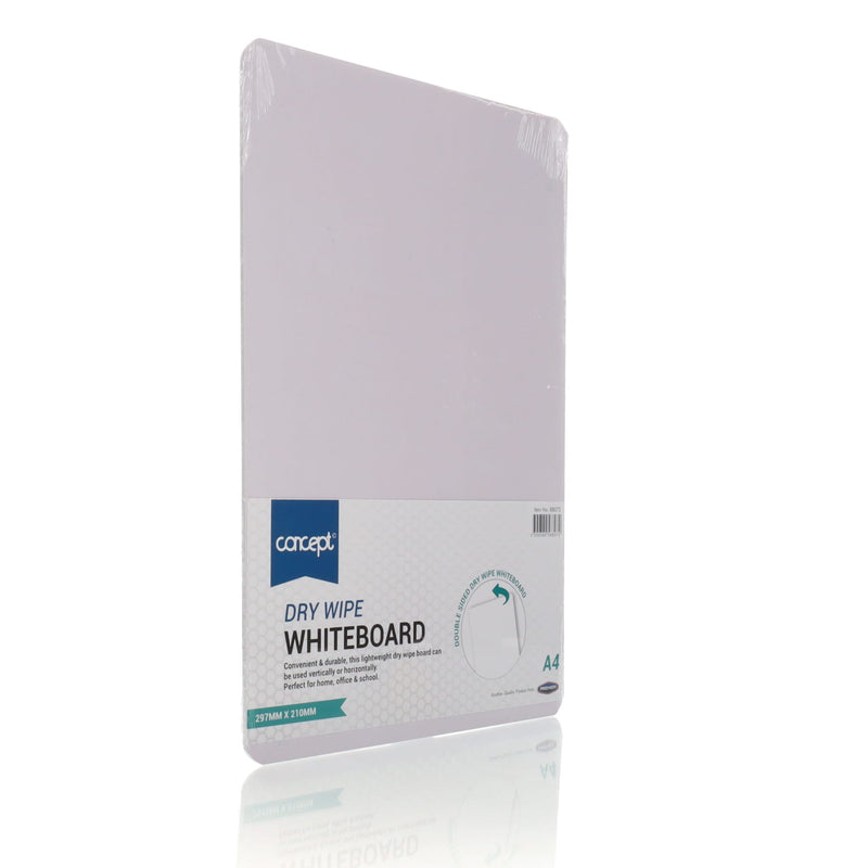 Concept A4 Coloured Dry Wipe Board - White