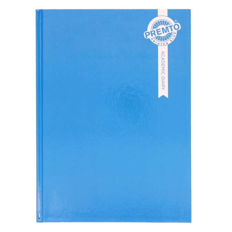 Premto A4 Academic Diary 2023-2024 Page a Day - Printer Blue