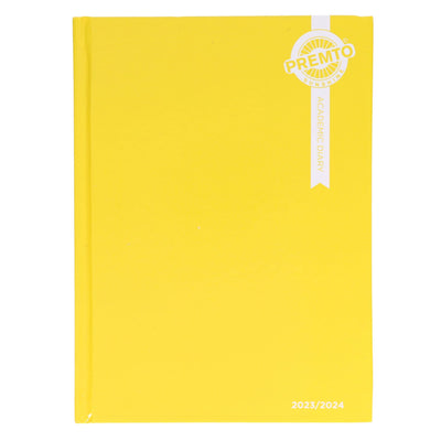Premto A5 Page A Day Academic Diary 2023-2024 - Sunshine Yellow