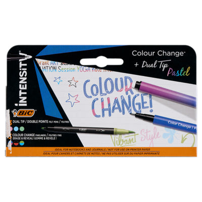 BIC Intensity Dual Tip Colour Change Markers Pastel - Pack of 6