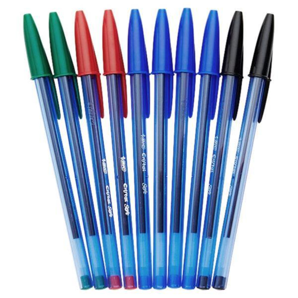BIC Cristal Soft Touch Ballpoint Pen - Pack of 10Stationery Superstore UK  – Write Away Stationery