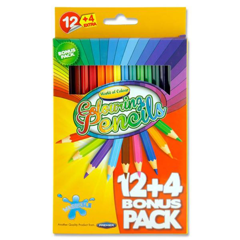 World of Colour Colouring Pencils - Bonus Pack of 12+4