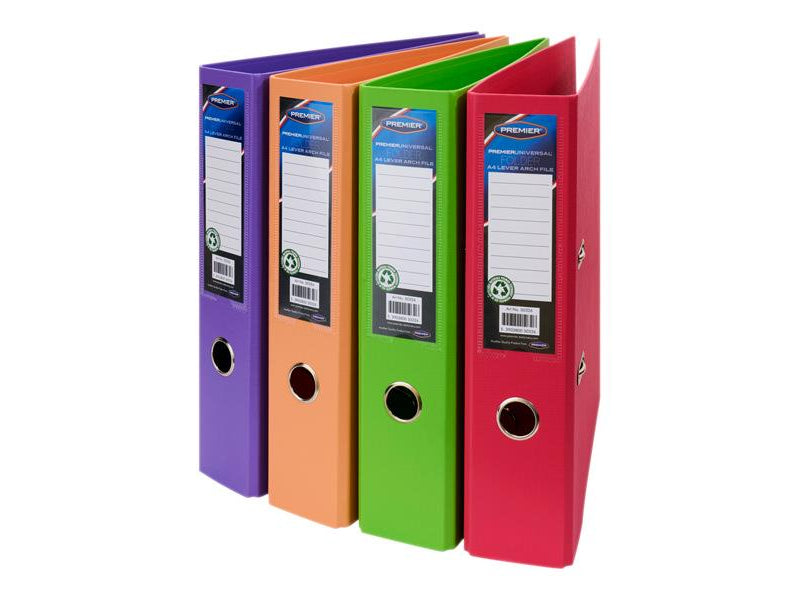 Premier Universal Multipack | Lever Arch File Pastel - Pack of 4