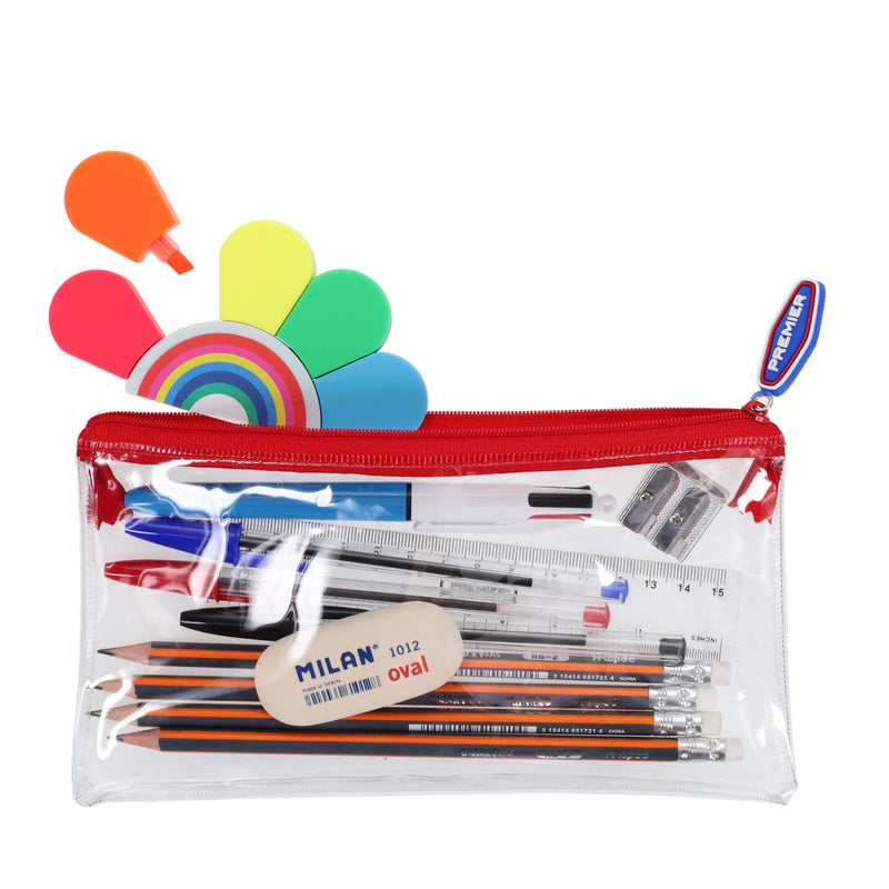 Stationery Multipack | 200x115mm Transparent Pencil Case Pack - Option 2